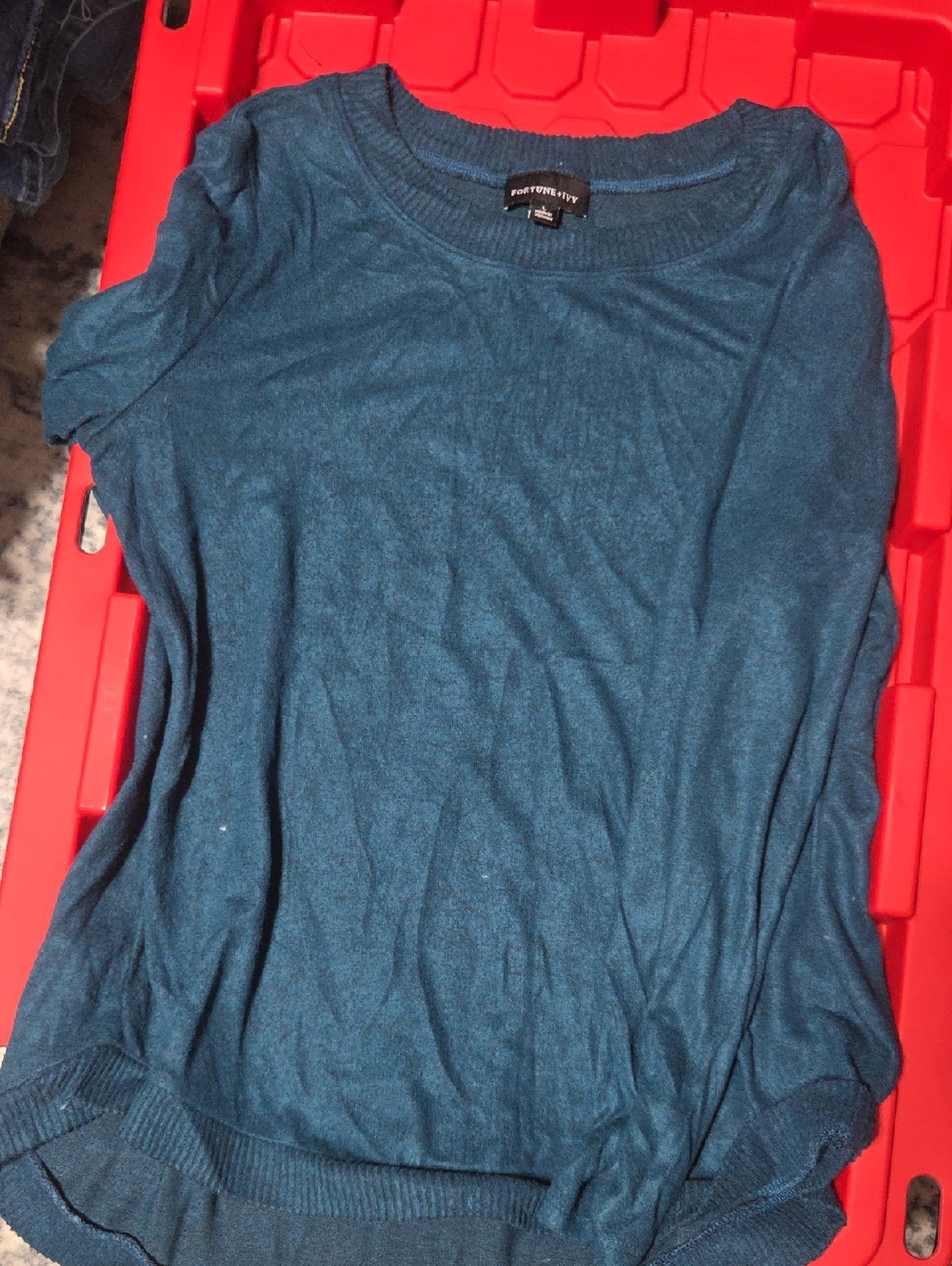 Teal Crewneck Sweater - Women's